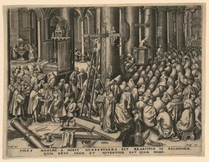 Glaube (Fides), Blatt 1 der Folge "Die sieben Tugenden" von Philips Galle