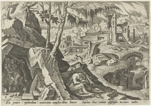 Lot und seine Töchter von Philips Galle