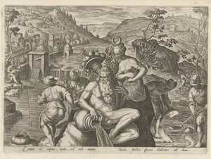 Nächtliches Angeln mit einer Angelrute von Philips Galle