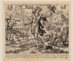 Frühling, aus Die Vier Jahreszeiten von Philips Galle