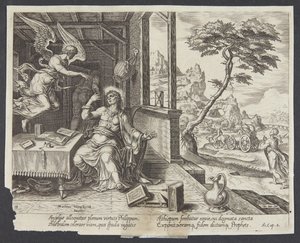 Der Engel erscheint dem heiligen Philippus von Philips Galle