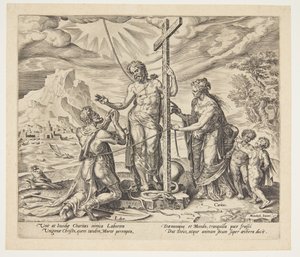 Der fleißige Arbeiter vereint mit Christus nach dem Tod von Philips Galle