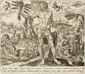 Sommer (Aestas), aus der Reihe Die vier Jahreszeiten von Philips Galle