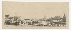 Landschaft mit einer Kutsche