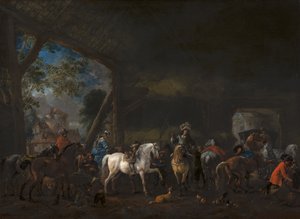 Die Ankunft im Stall von Philips Wouwerman
