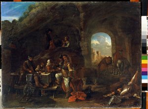 Tavernenszene von Philips Wouwermans or Wouvermans