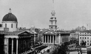 National Gallery und Kirche St. Martin-in-the-Fields, Westminster, London