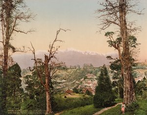 Darjeeling. Kinchinjunga und die Schneefelder von Beechwood Park von Photoglob Co. (Zurich, active c. 1890 1910)