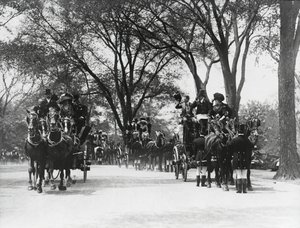 Kutschfahrt, Central Park von Photographer American