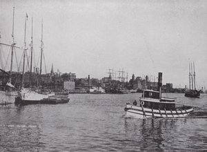 Hafenfront, St. John, New Brunswick (s/w Foto) von Photographer Canadian