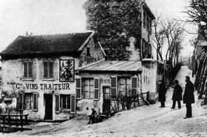 Cabaret des Assasins, le Cabaret du Lapin Agile, Rue des Saules (s/w Foto)
