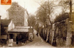 St Vincent Straße, Montmartre, Paris, um 1900