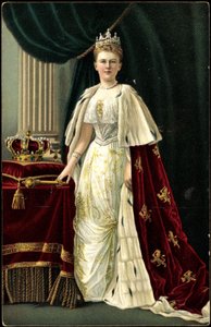 Königin Wilhelmina der Niederlande mit Krone, Stiel