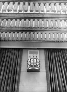 Detail der Wand des Hauptfunksaals im NORAG-Gebäude in Hamburg, ca. 1931 von Photographer German