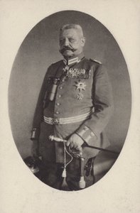 Feldmarschall Paul von Hindenburg, Kommandeur der deutschen Armee im Ersten Weltkrieg (s/w Foto)