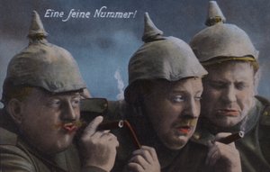 Deutsche Soldaten genießen Zigarren von Photographer German