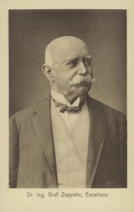Graf Ferdinand von Zeppelin, deutscher Luftschiffkonstrukteur von Photographer German