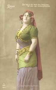 Hedwig Franzillo Kauffman als Lakme (Farbfoto) von Photographer German