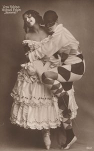 Russische Balletttänzer Vera Fokina und Michel Fokine in Carnaval, ca. 1910 von Photographer German
