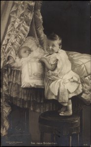 Der neue Bruder, Wilhelm von Preußen mit Bruder von Photographer German