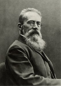 Nikolay Andreievich Rimsky-Korsakov (s/w Foto) von Photographer Russian