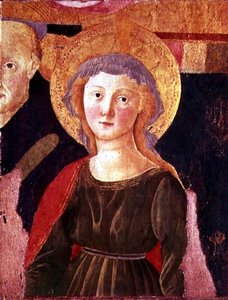 St. Peter Märtyrer und eine Heilige (Detail) von Pier Francesco Fiorentino