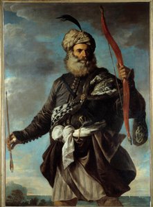 Figur eines orientalischen Kriegers mit Bogen von Pier Francesco Mola
