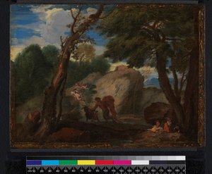 Landschaft mit mythologischen Figuren