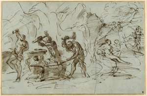 Die Schmiede des Vulkan von Pier Francesco Mola