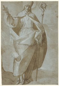 Heiliger Abbondio mit Mitra und Stab