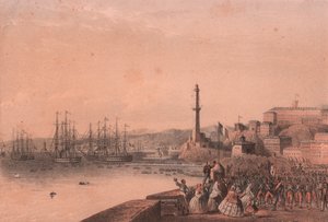 Landung französischer Truppen in Genua, Ligurien von Blaise Nicolas Le Sueur