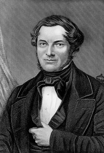 Porträt von Robert Wilhelm Eberhard Bunsen (1811-1899), deutscher Chemiker und Physiker, Gravur von Blaise Nicolas Le Sueur