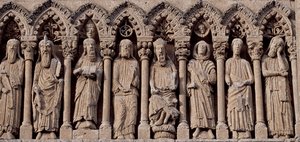 Spanien, Kastilien und León, Kathedrale Santa Maria, Fries mit alttestamentlichen Figuren