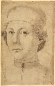Porträt eines jungen Mannes, Kopf und Schultern, mit Mütze von Piero del Pollaiolo