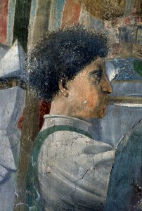 Die Legende vom Wahren Kreuz, der Sieg Konstantins in der Schlacht an der Milvischen Brücke (Detail) von Piero della Francesca