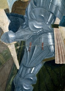 Die Legende vom Wahren Kreuz, der Sieg Konstantins in der Schlacht an der Milvischen Brücke (Detail) von Piero della Francesca