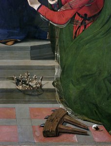 Jungfrau und Kind auf dem Thron umgeben von Heiligen (Detail) von Piero di Cosimo