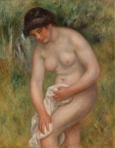 Badende trocknet sich ab von Pierre-Auguste Renoir