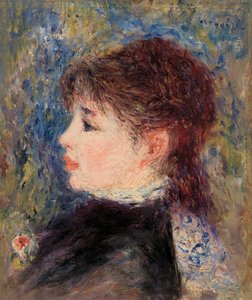 Junge Frau mit Rose von Pierre-Auguste Renoir