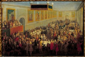 Fest des Sakramentes von Ludwig XV im erzbischöflichen Palast von Reims am 25. Oktober