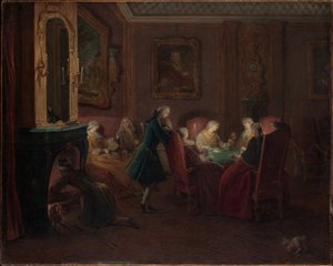 Kartenspieler in einem Salon