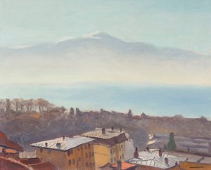 Die Dächer von Ouchy und der Genfersee, 1936