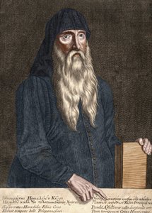 Hippokrates von Kos - Hippokrates (auf Griechisch Hippokrates) griechische Medizin (460 bis 380 v. Chr.). Gravur von Pierre Aubry (1610 - 1686).