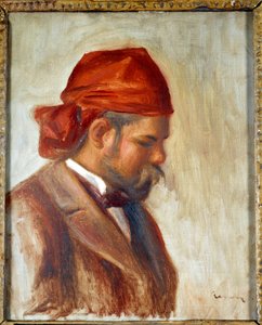 Ambroise Vollard (1868-1939) mit rotem Schal, Kunsthändler, von Pierre Auguste Renoir (1841-1919), ca. 1899