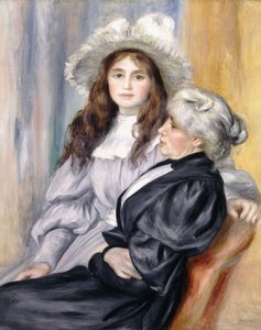 Berthe Morisot und ihre Tochter Julie Manet, 1894 von Pierre Auguste Renoir
