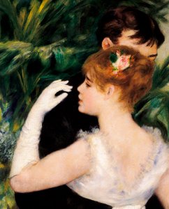 Tanz in der Stadt - Die französische Malerin Suzanne Valadon (1865-1938) war eines der Modelle (Detail) von Pierre Auguste Renoir