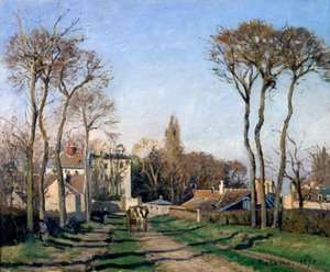 Eingang zum Dorf Voisins, Yvelines, 1872 von Pierre Auguste Renoir