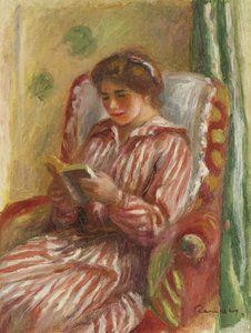 Gabrielle beim Lesen, 1910 von Pierre Auguste Renoir
