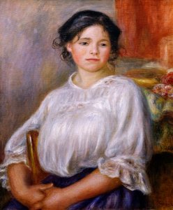 Sitzendes Mädchen, von Pierre-Auguste Renoir