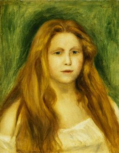 Kopf eines Mädchens, 1888 von Pierre Auguste Renoir